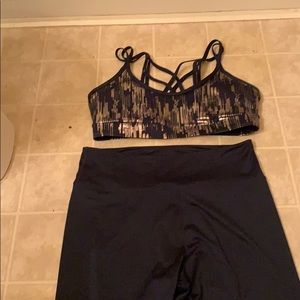 JOY LAB Metallic Workout Outfit a set